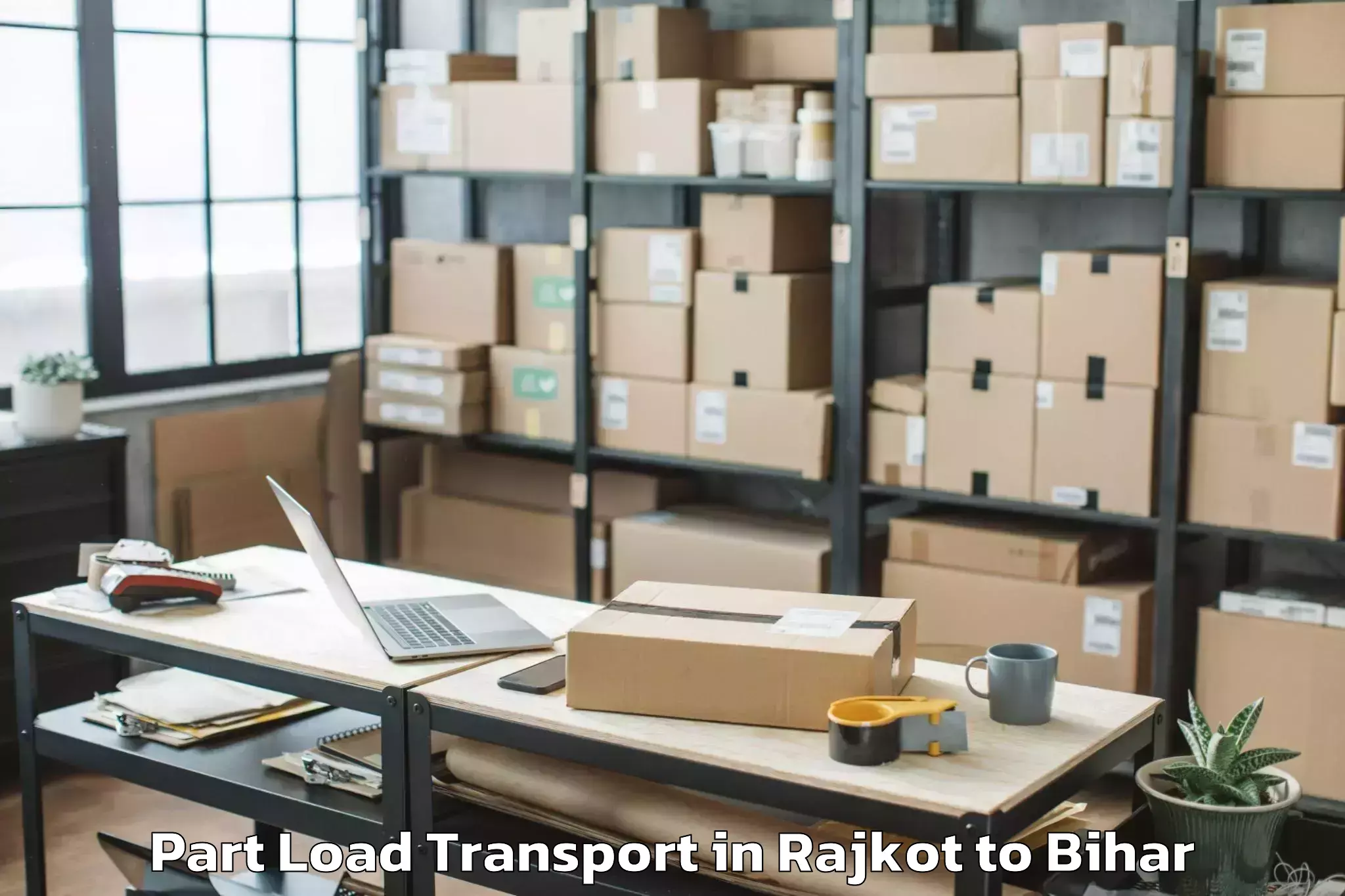 Quality Rajkot to Ghanshampur Part Load Transport